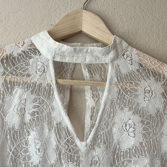 Volcom Bohemian Bride Top White and Lace Size Medium - Picture 7 of 11
